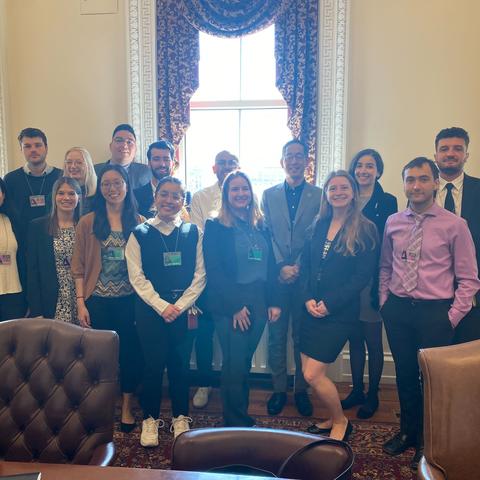 Students pose as a group